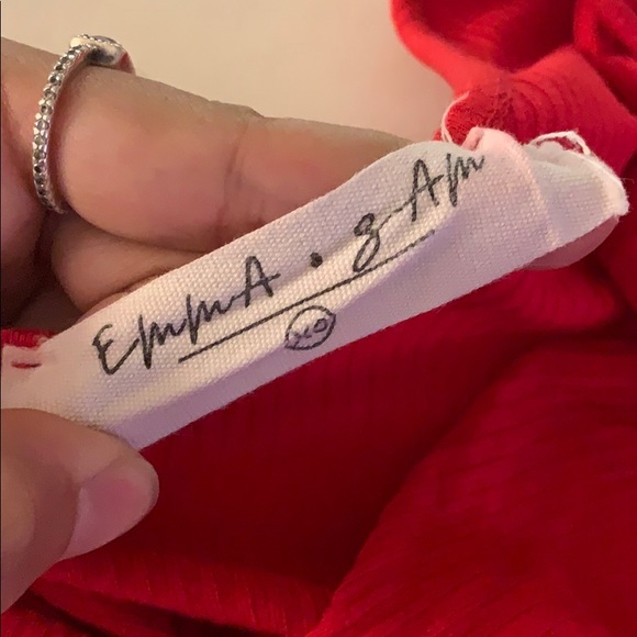 Red Emma & Sam Asymmetric bodysuit - Picture 4 of 6